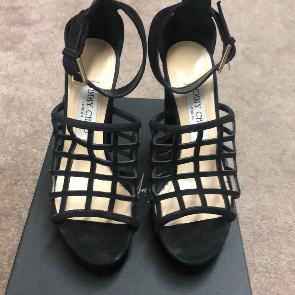 Black platform sandals
